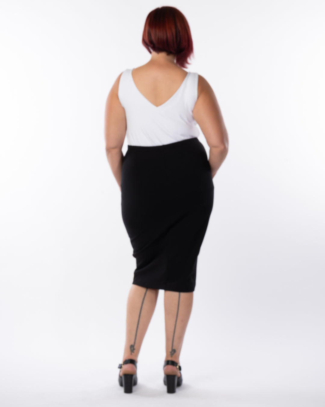 Pencil Me In Ponte Skirt - Black