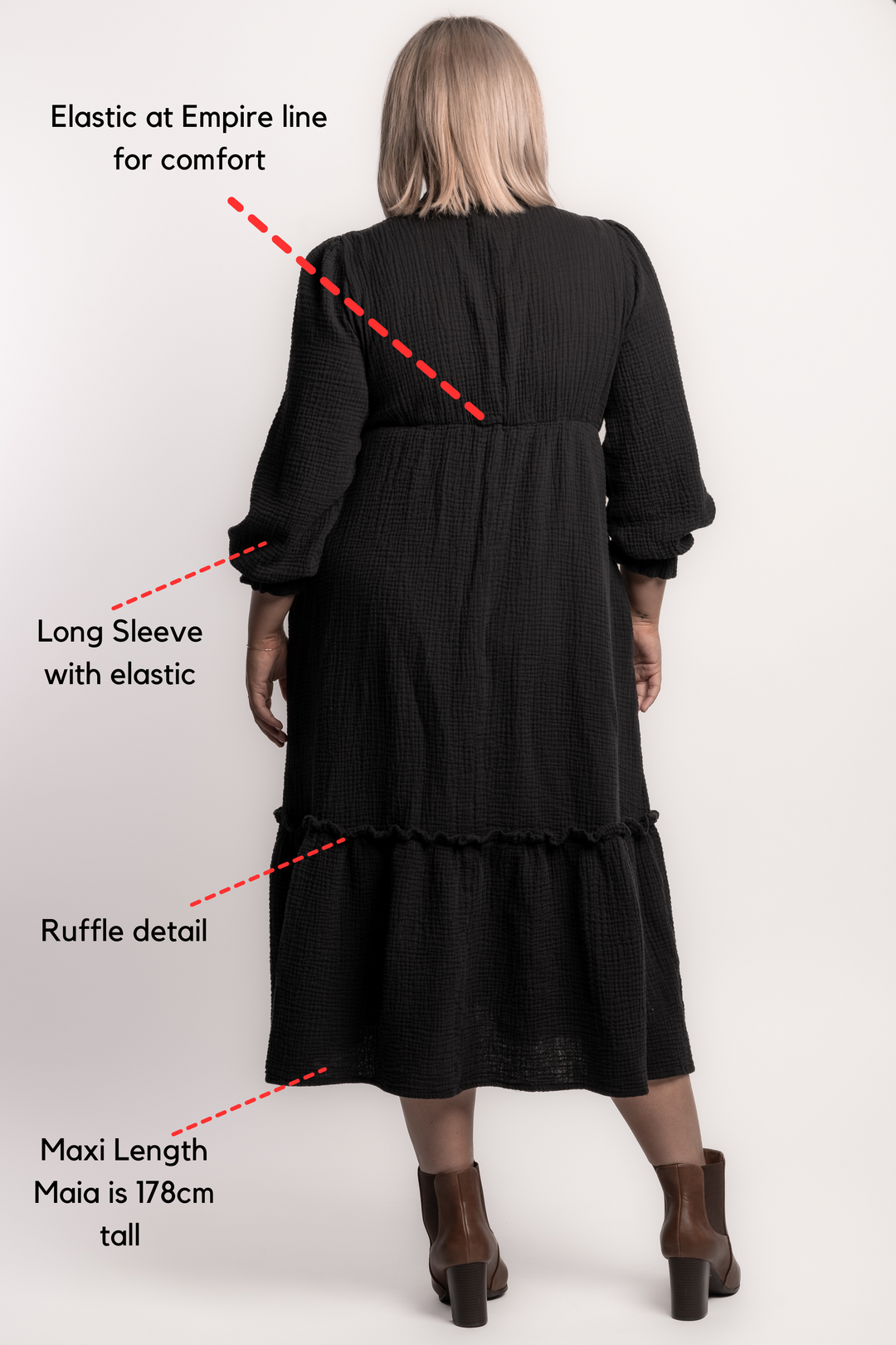 Sisters Of The Moon Maxi - Black - STOCK AVAILABLE - SIZE S (14/16)