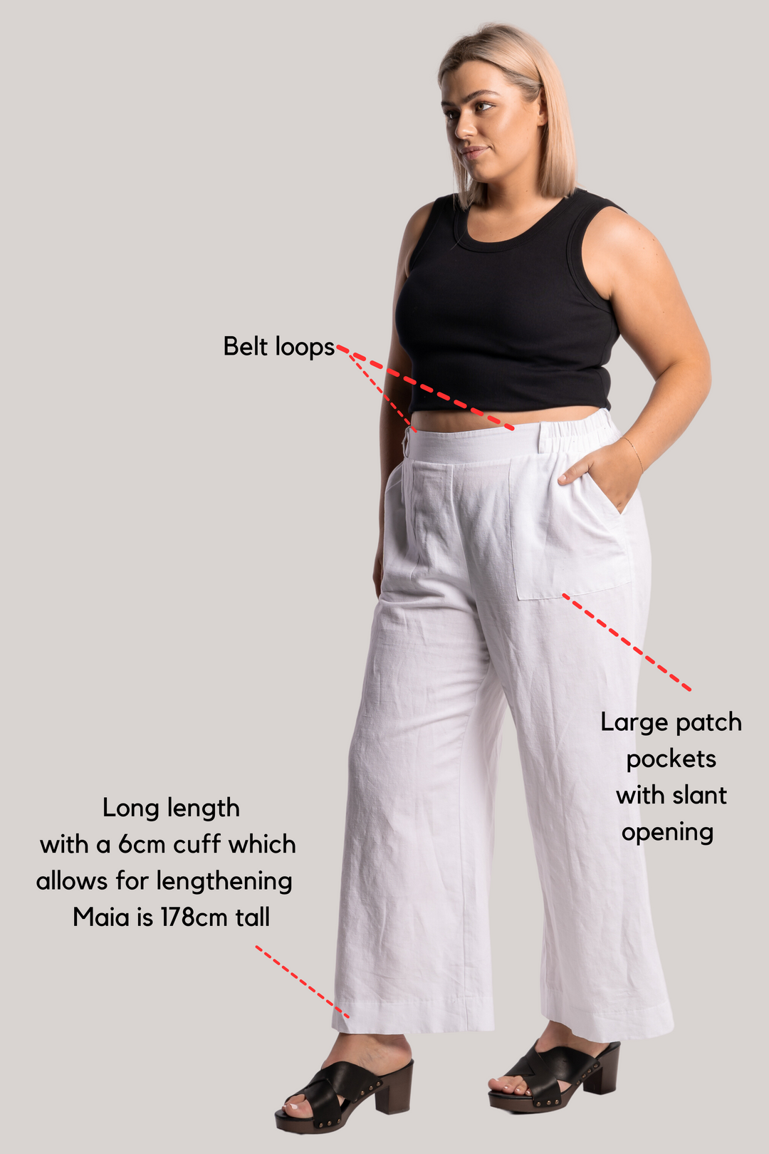 Here Comes The Sun Wide Leg Linen Pant - White