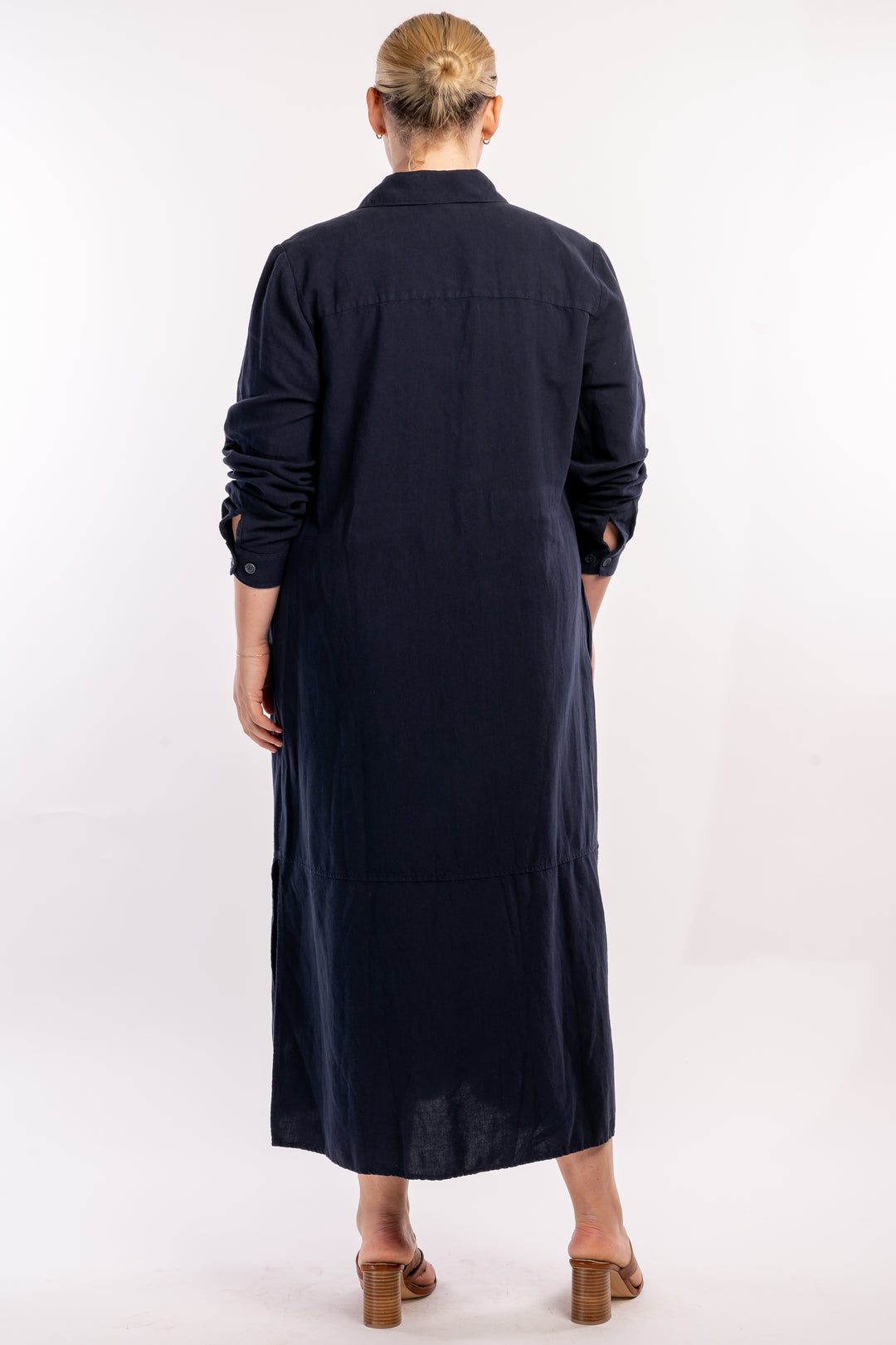 Sweet Dreams Linen Maxi Dress - Navy - Only available in XS & M