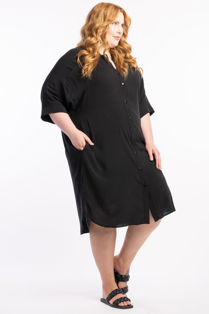 I'm So Excited Oversized Dress - Black