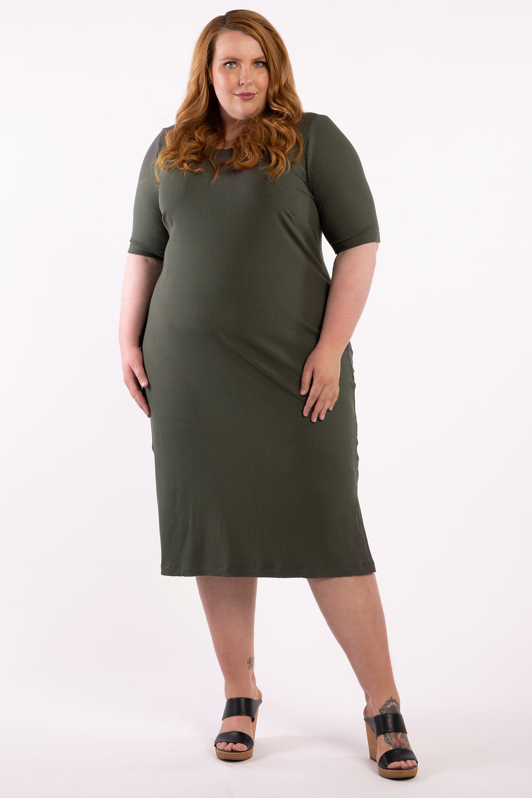 Good As Hell Rib Dress - Khaki