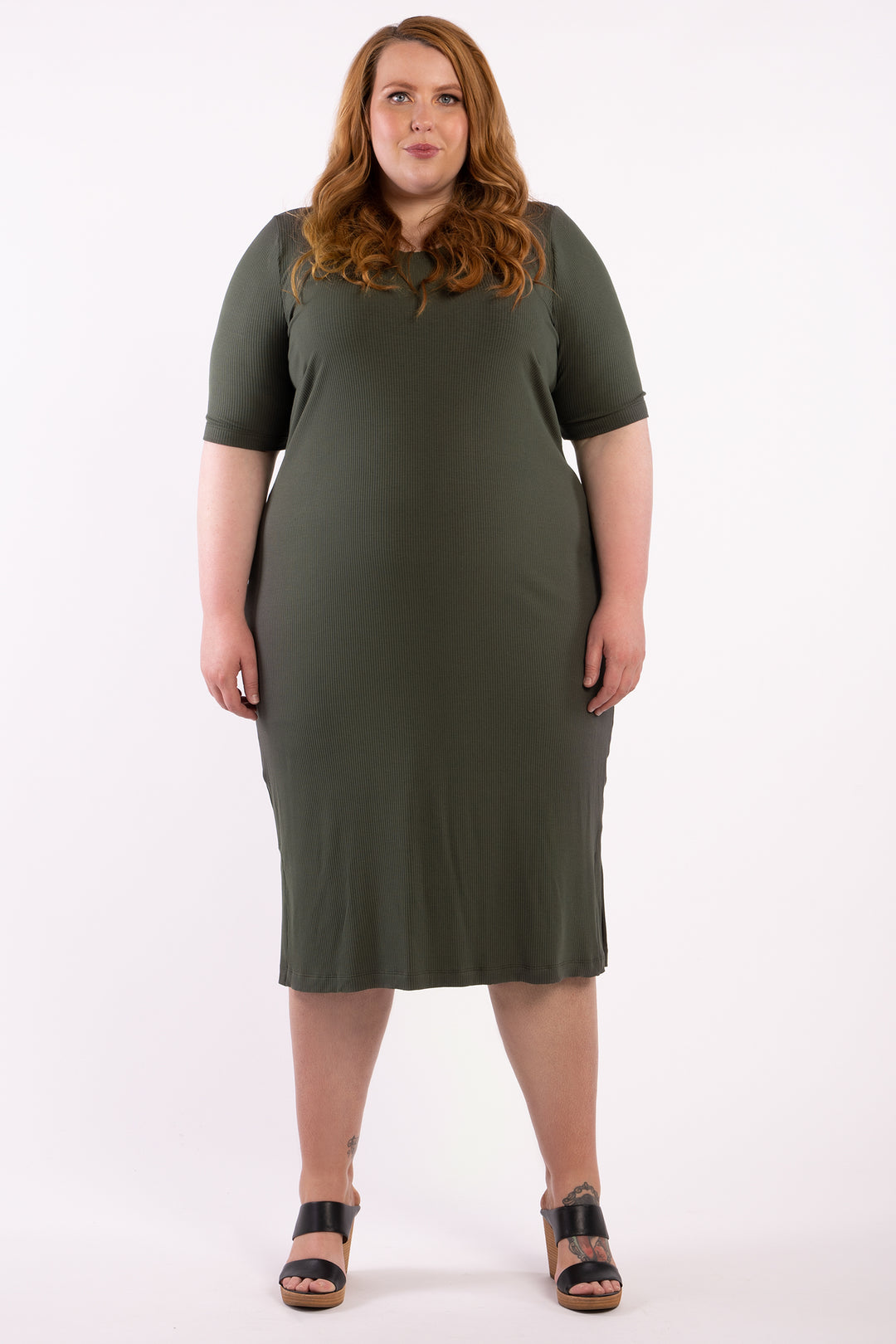 Good As Hell Rib Dress - Khaki