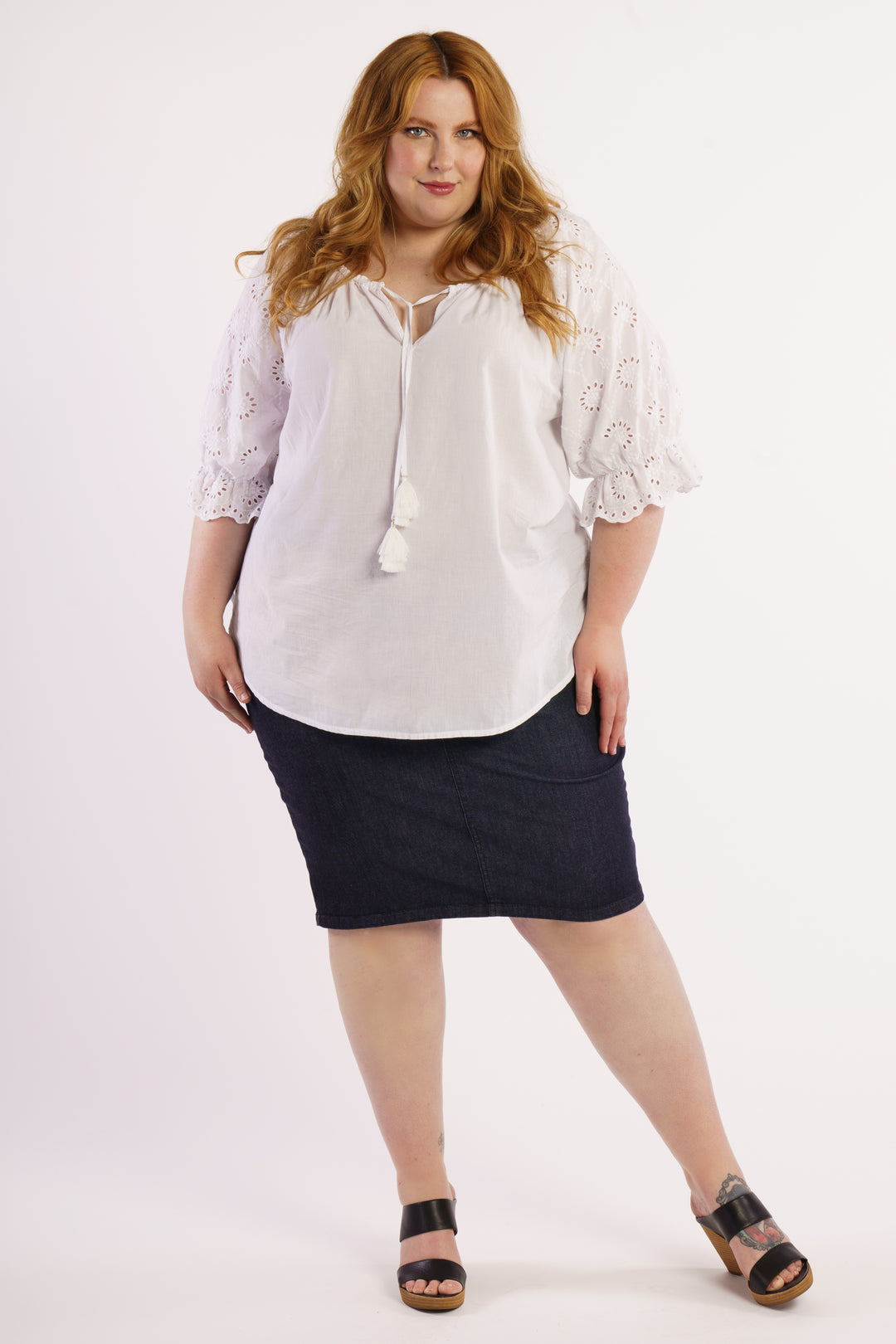 Summer Breeze Broidery Blouse - White - STOCK AVAILABLE - XS (12/14) & S (14/16)