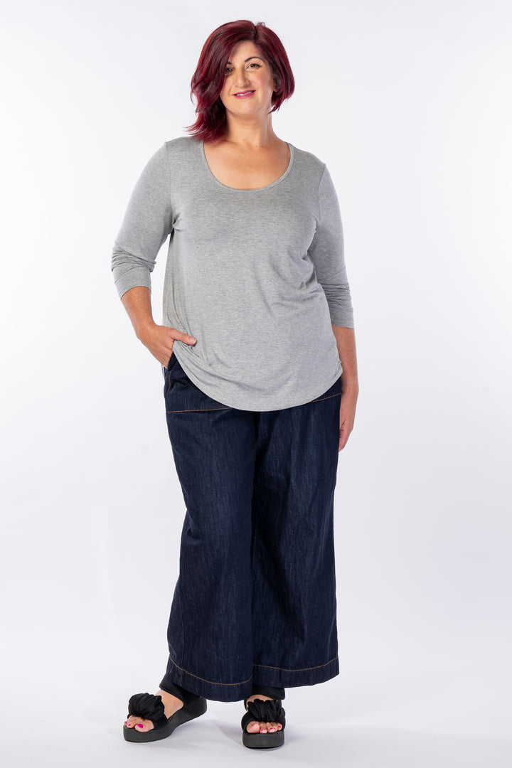 The One I Love Long Sleeve Tee - Grey Marle - LAST ONES - Size XSmall (12/14)