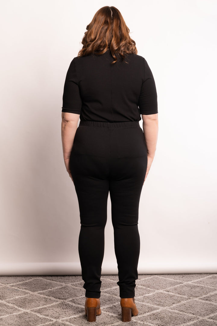 Spring Weight Essential Ponte Legging - Black