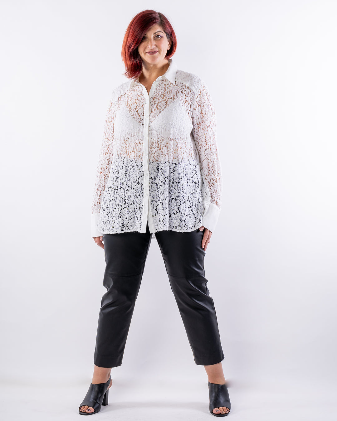 Heart of Glass Lace Shirt - White