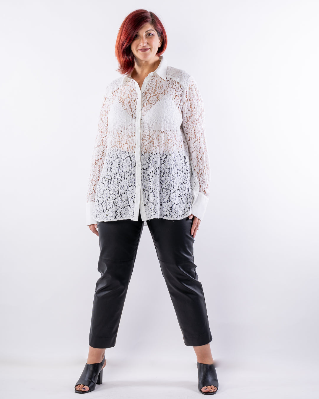 Heart of Glass Lace Shirt - Ivory