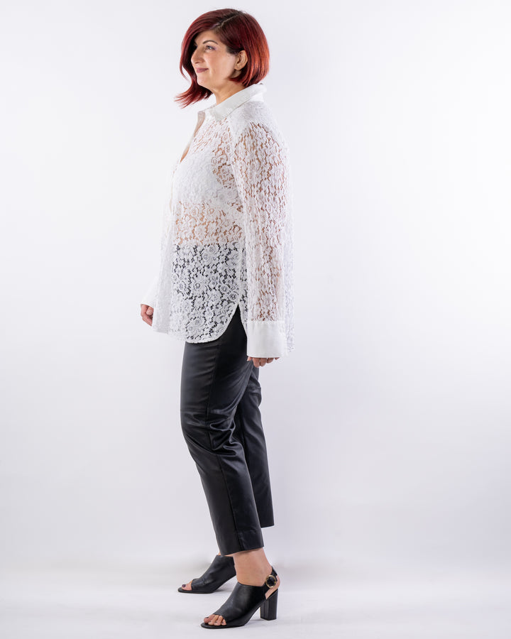 Heart of Glass Lace Shirt - Ivory