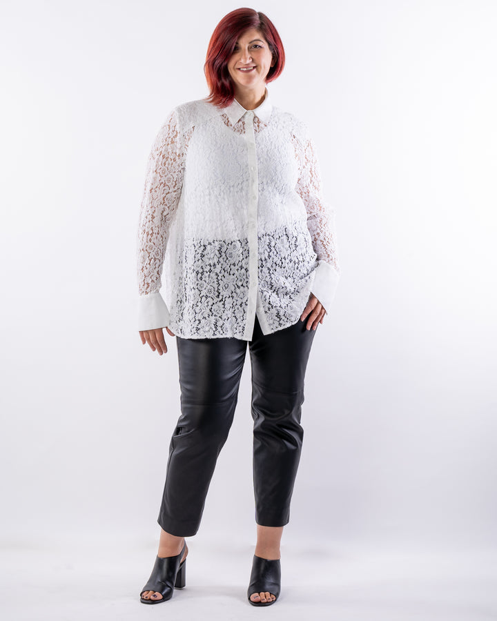 Heart of Glass Lace Shirt - Ivory