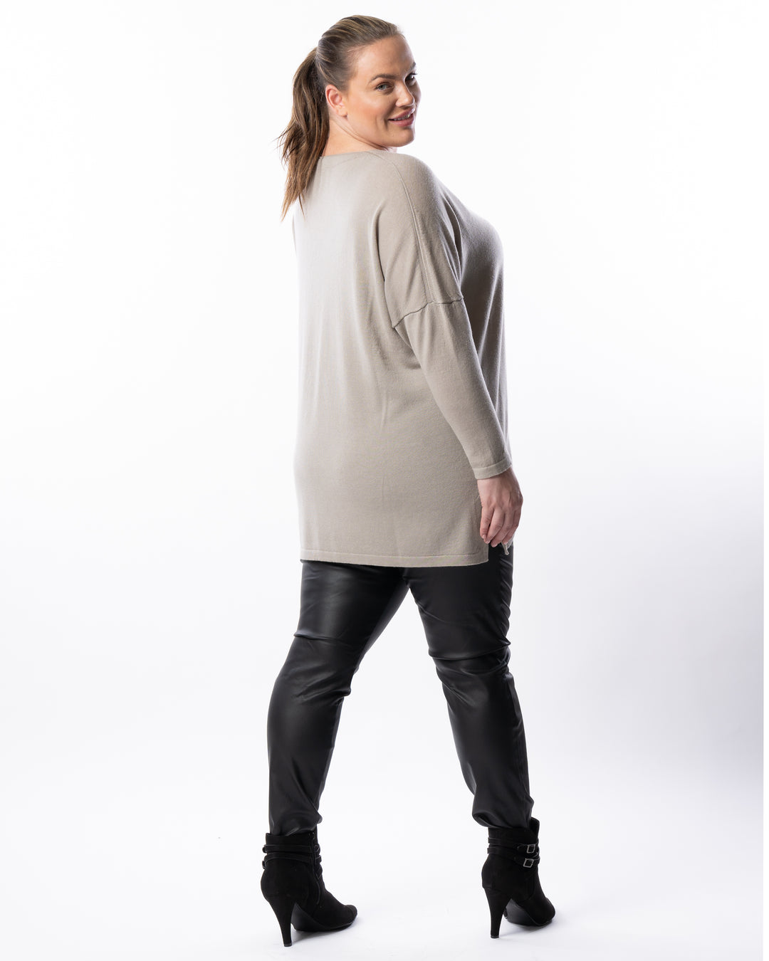 All I Really Want Oversized V-neck Merino Wool Knit - Oatmeal