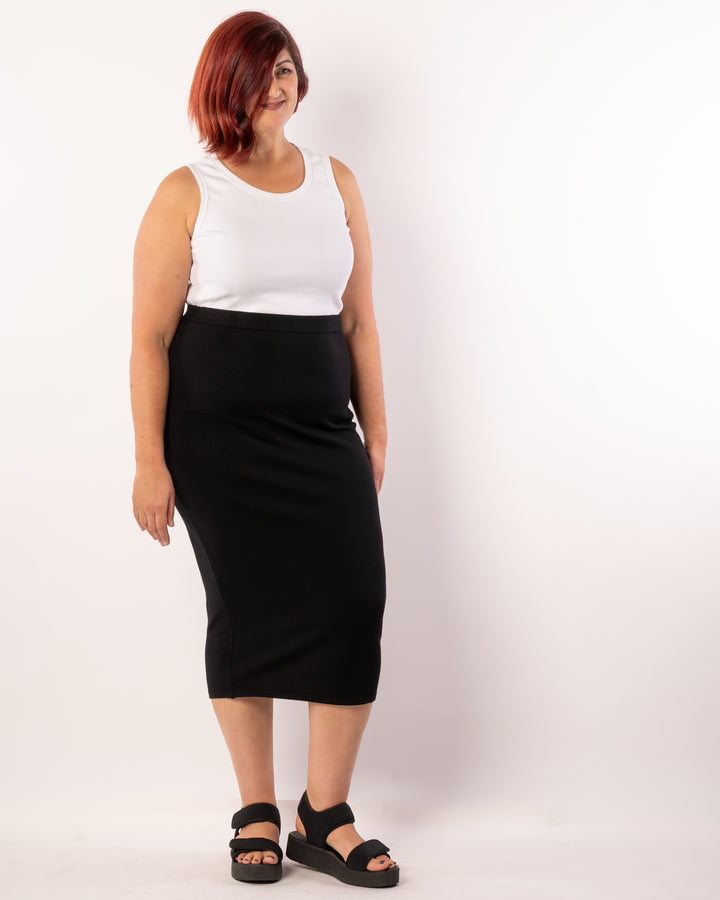 Make Me Feel Merino Knit Maxi Skirt - Black