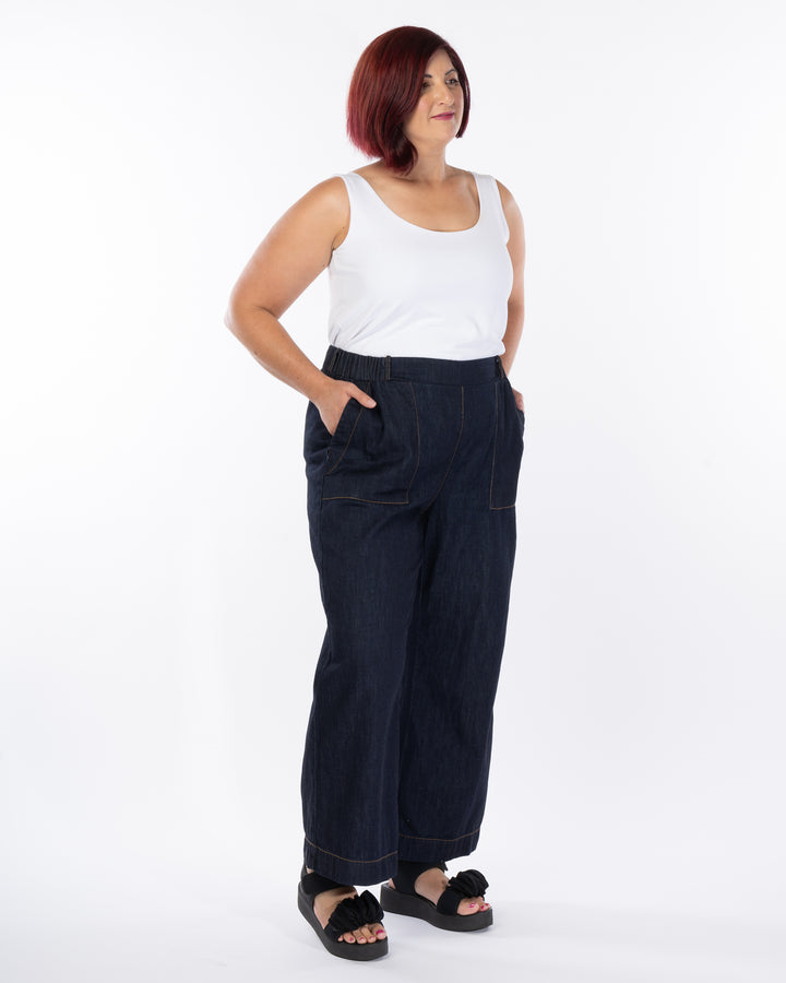 Hotel California Denim Wide Leg Pant - Indigo