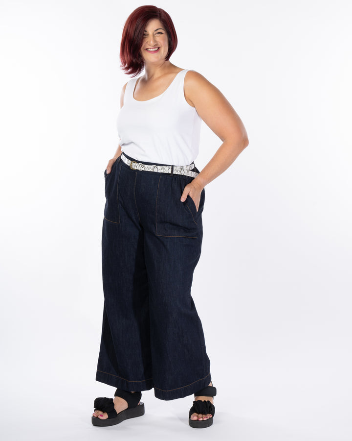 Hotel California Denim Wide Leg Pant - Indigo