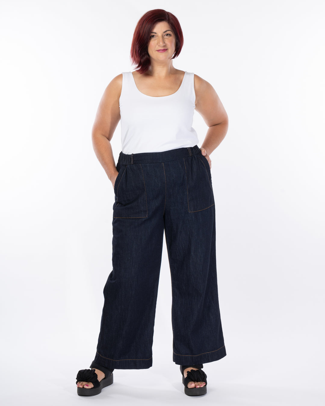 Hotel California Denim Wide Leg Pant - Indigo