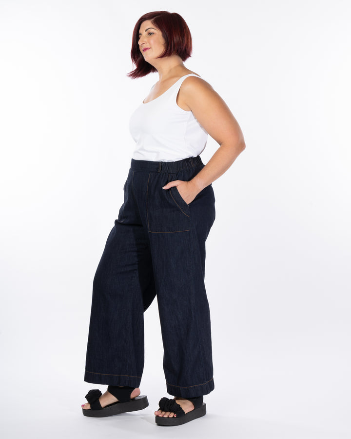 Hotel California Denim Wide Leg Pant - Indigo