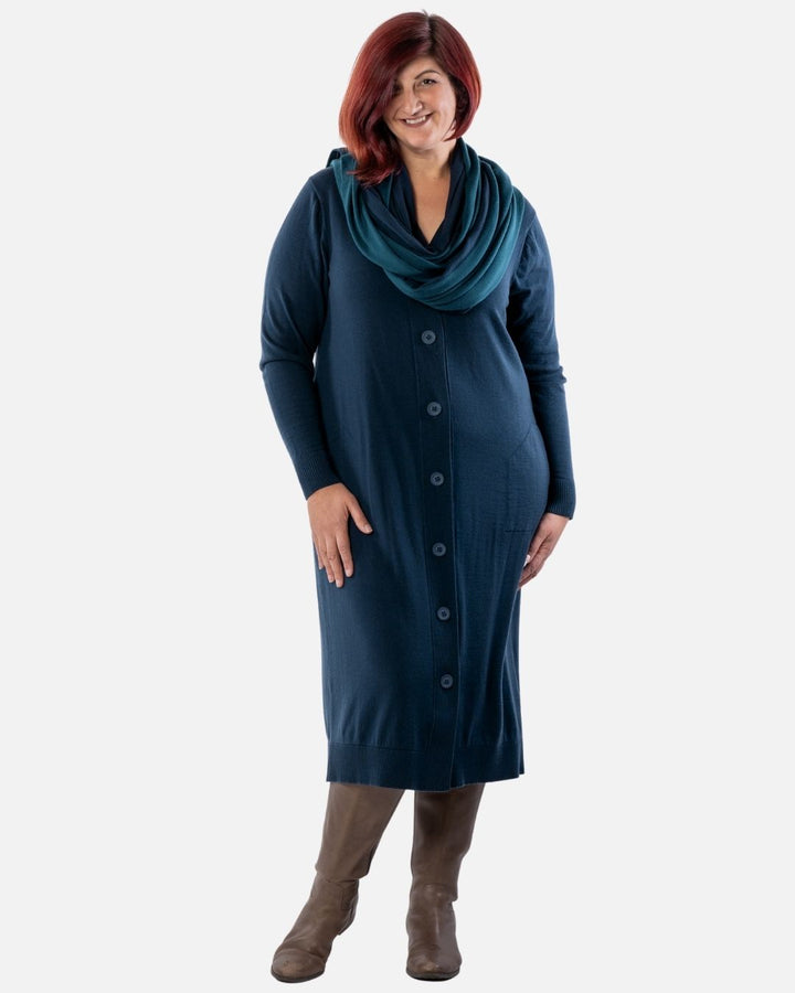New Beginning Two Tone Australian Merino Scarf - Teal/Indigo - LAST ONES