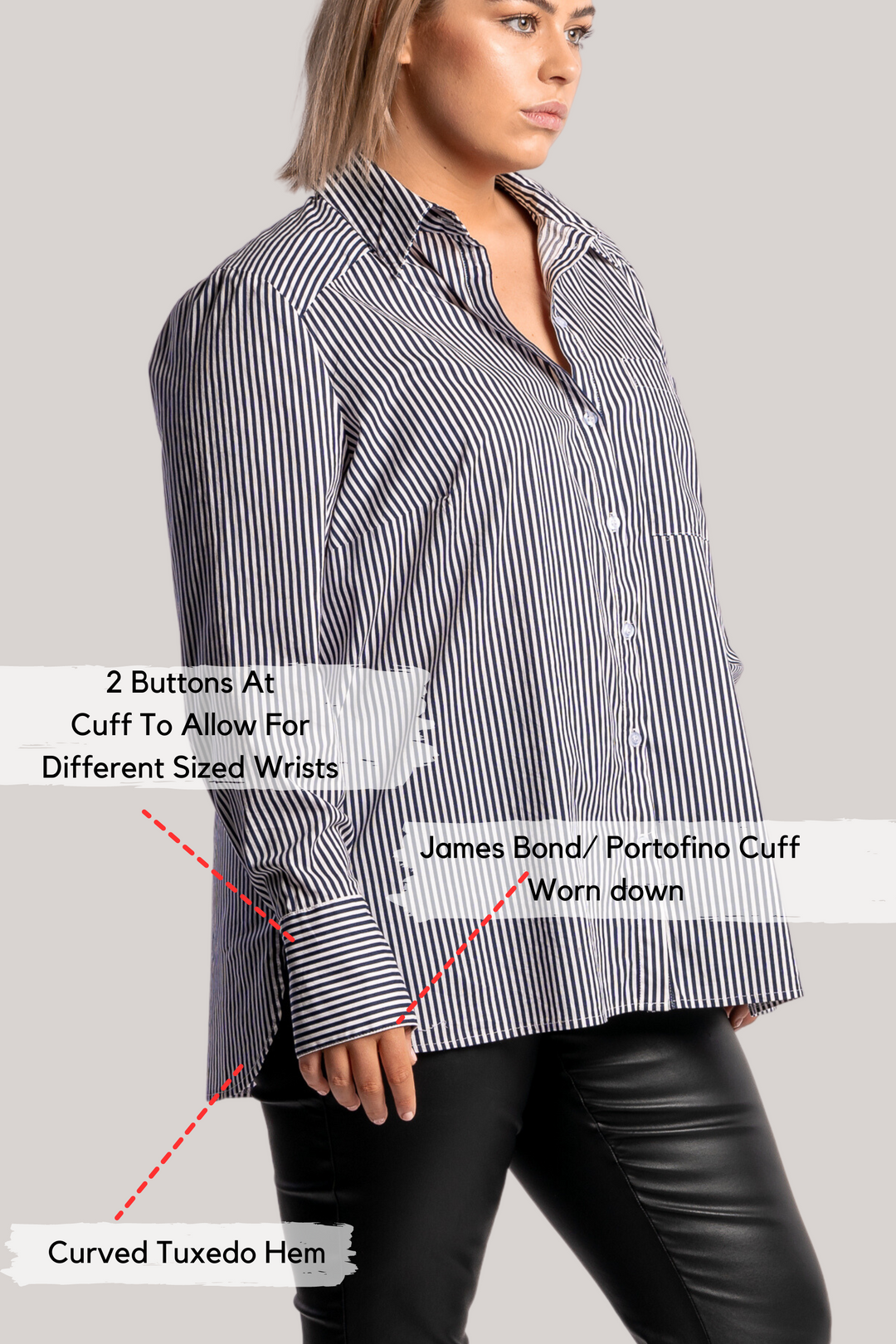 Taking Care Of Business Shirt - Stripe - STOCK AVAILABLE - SIZE XS (12/14) + L (22/24)