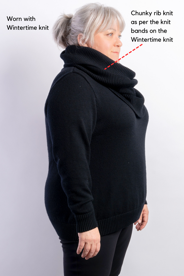 Wintertime Love Merino Knit - Black -STOCK AVAILABLE - S (14/16)