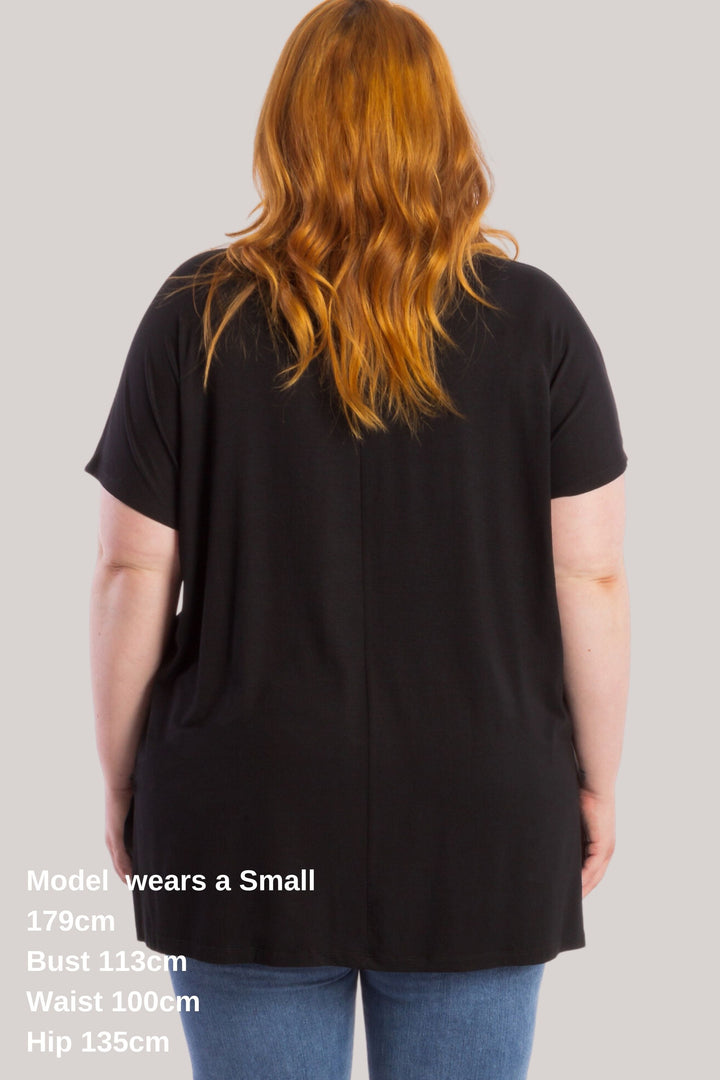 Right By Your Side Oversized Tee - Black