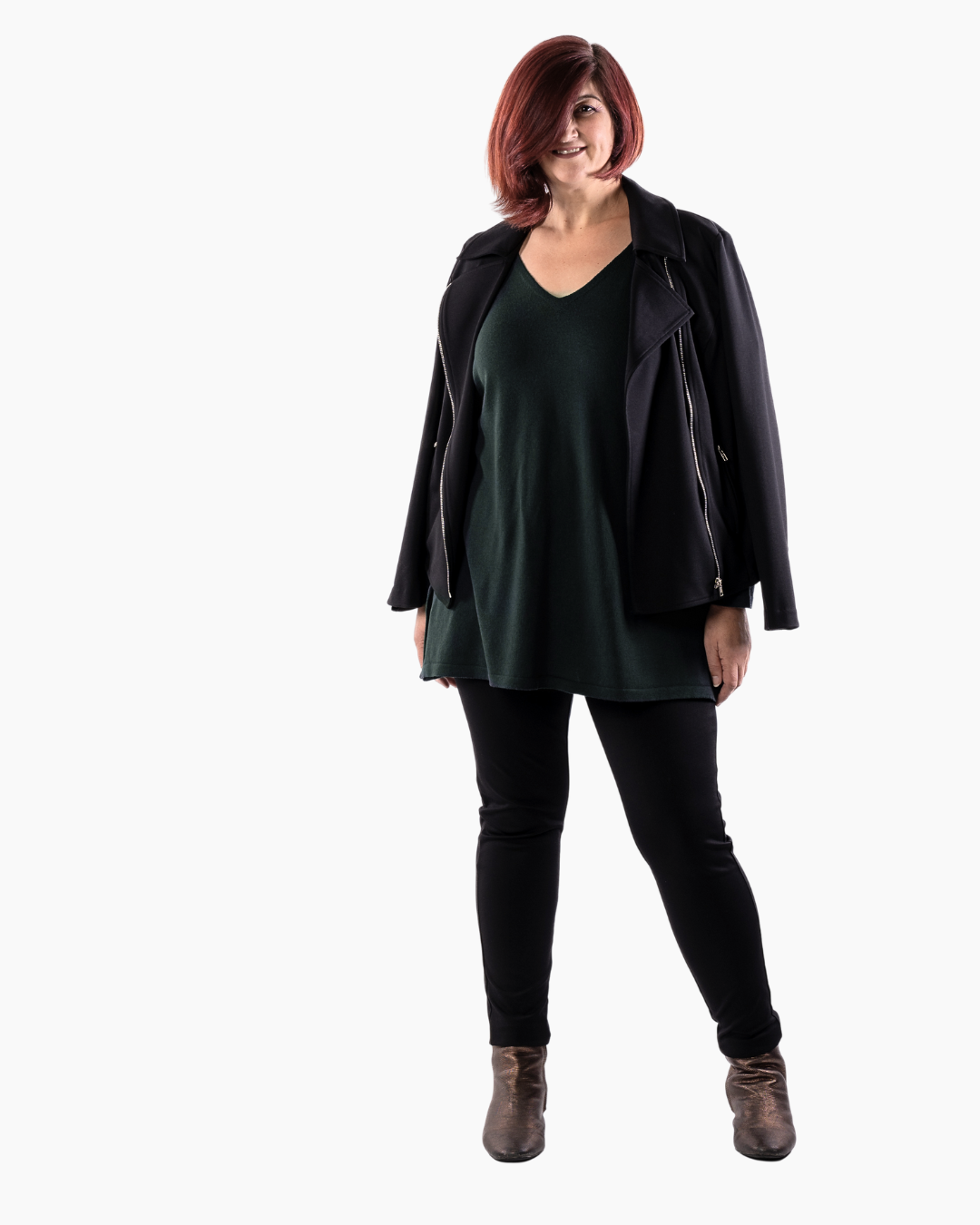 All I Really Want Oversized V-neck Merino Wool Knit - Hunter Green