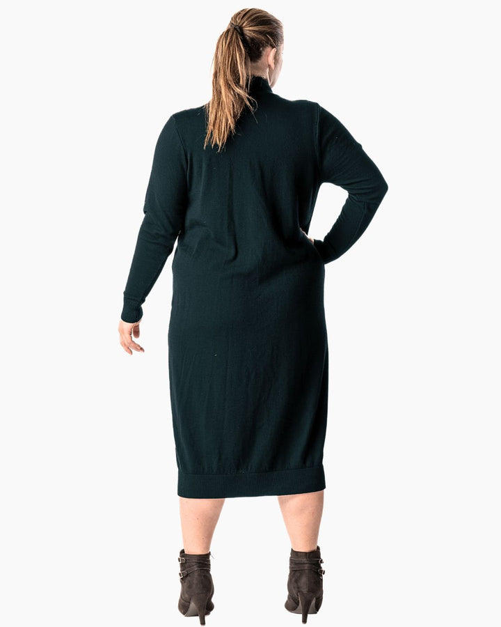 Adore You Merino Cardigan Dress - Hunter Green