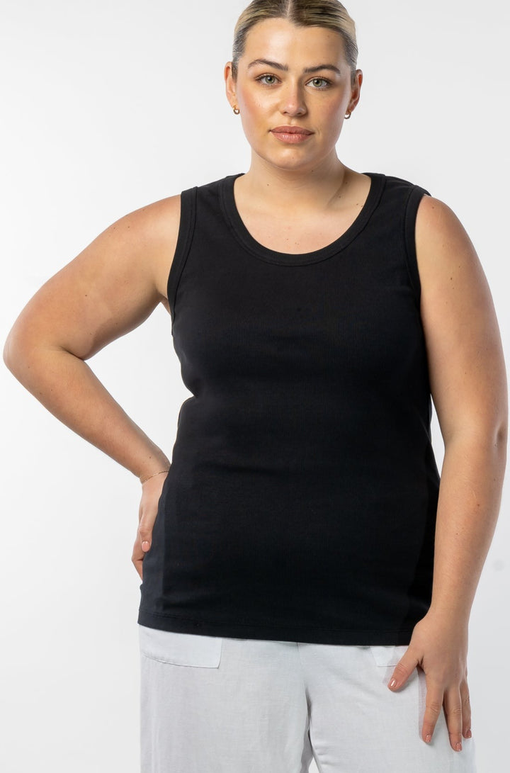 Your Special Chunky 2x1 Rib Tank - Black -  STOCK AVAILABLE - SIZE XS (12/14), S (14/16)