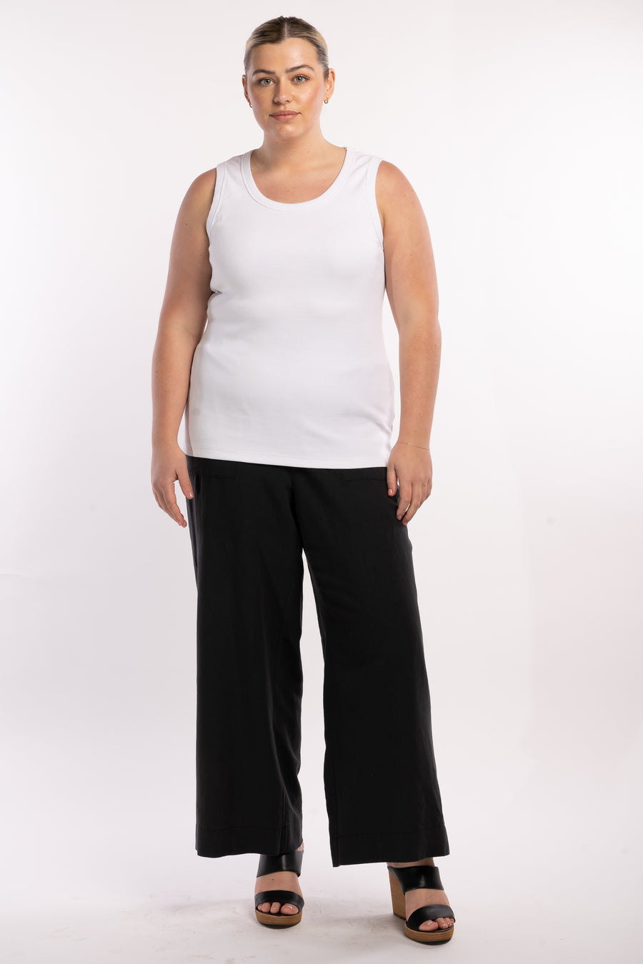 Harlow Boxy Top, Navy Stripes