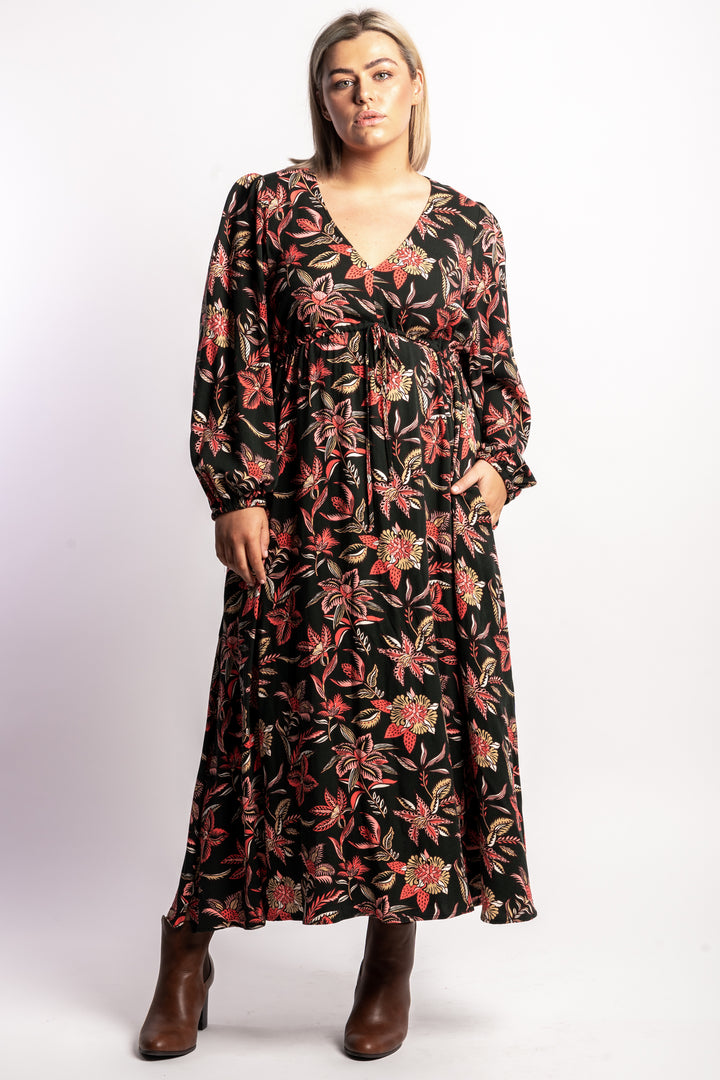 Heaven Is Here Maxi  -  Deep Green Wildflower