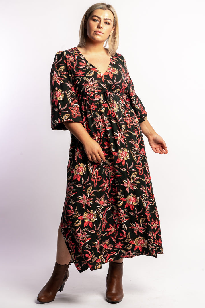 Heaven Is Here Maxi  -  Deep Green Wildflower