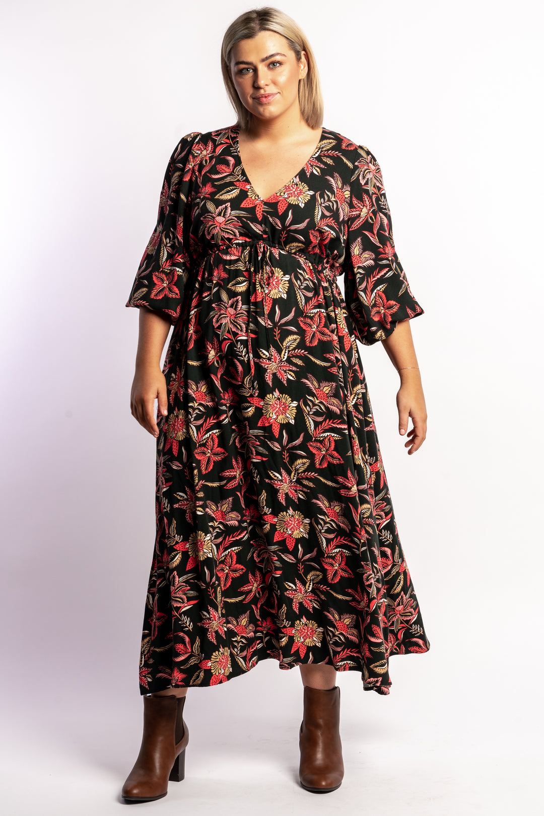 Heaven Is Here Maxi  -  Deep Green Wildflower