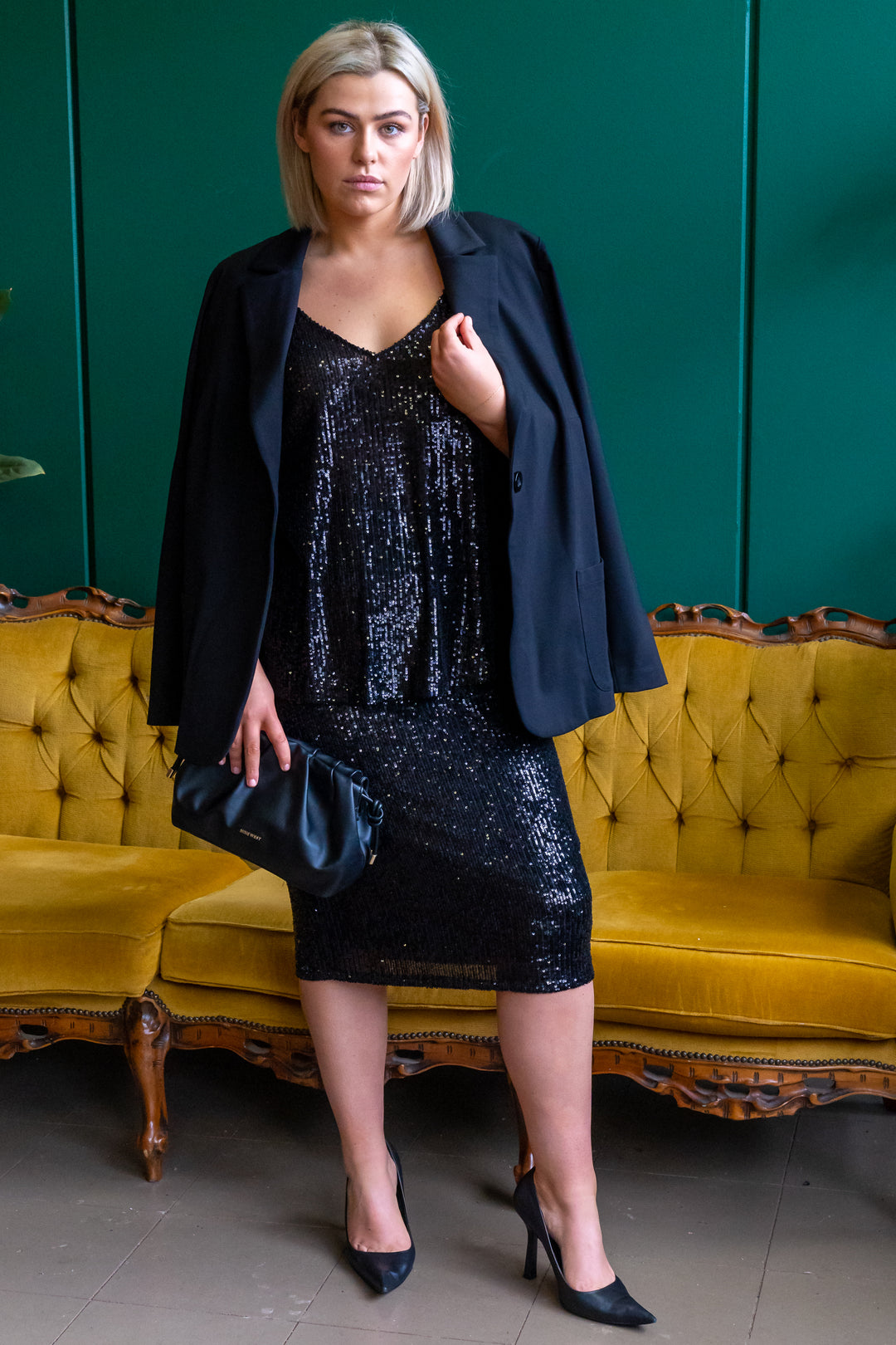 Born To Be Alive Sequin Skirt - Black