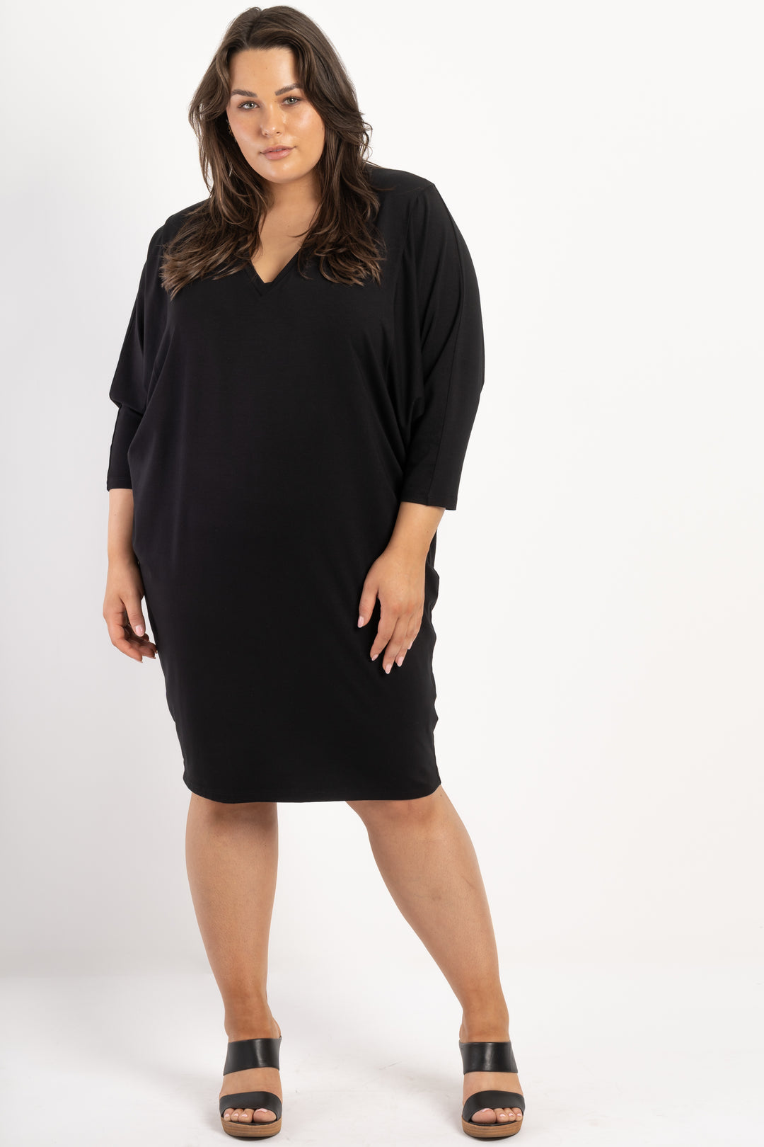 Rebel Yell Batwing Dress - Black