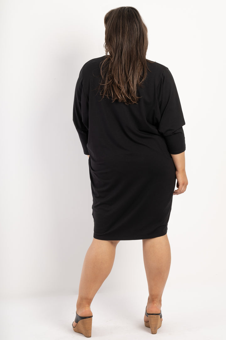 Rebel Yell Batwing Dress - Black