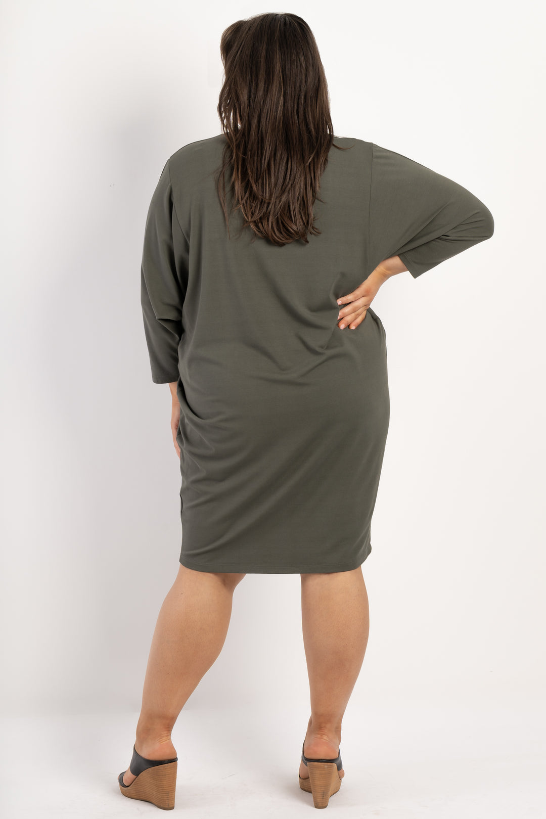 Rebel Yell Batwing Dress - Khaki