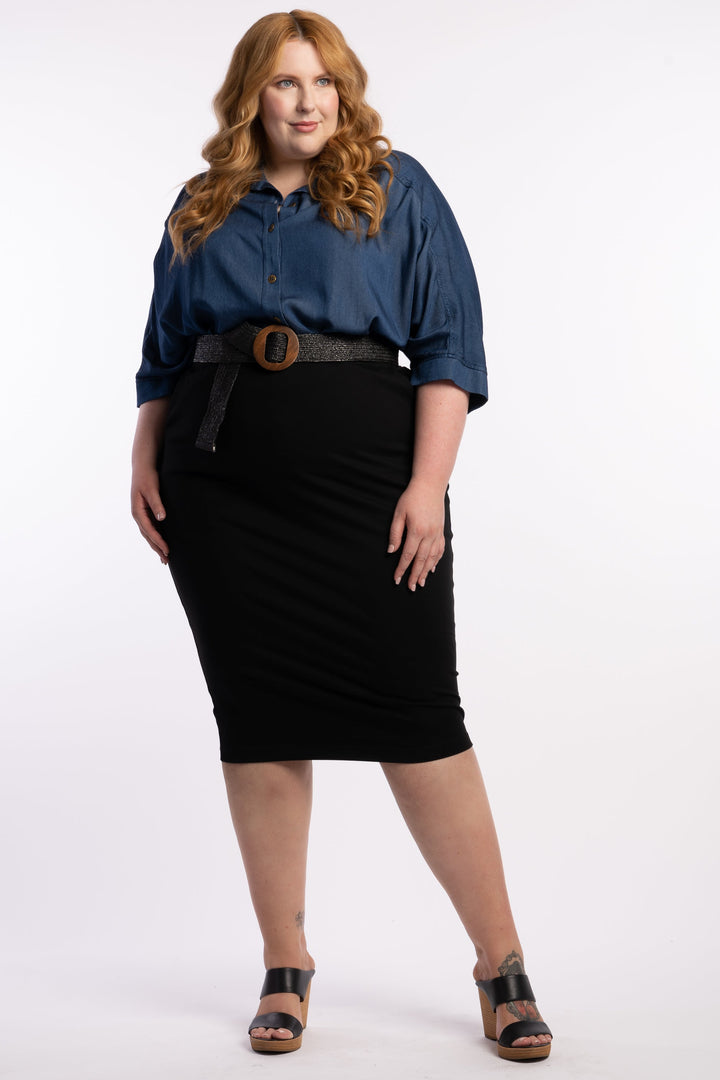 Good Vibrations Ponte Skirt - Black