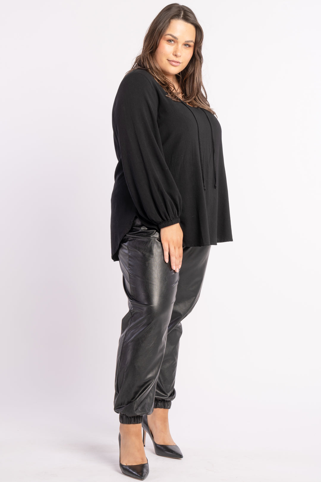 The Look Leatherette Jogger