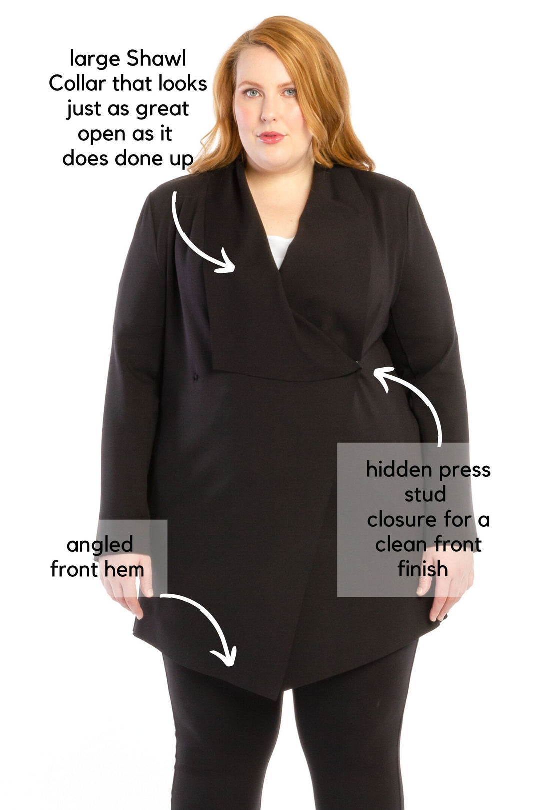 Last Dance Waterfall Jacket - Black