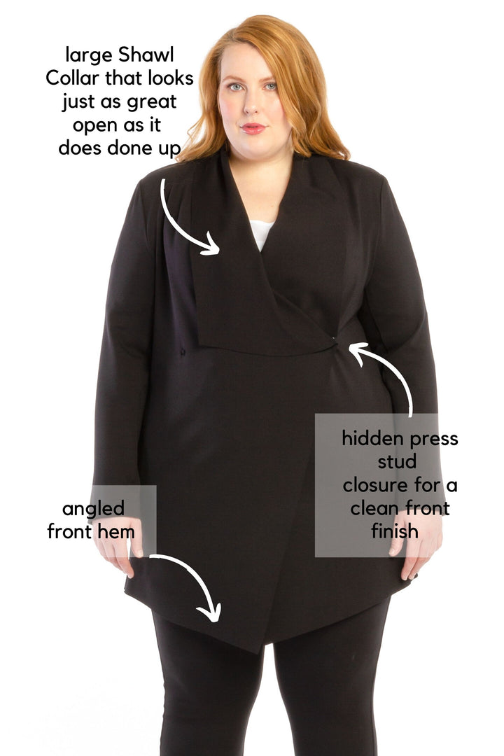 Last Dance Waterfall Jacket - Black