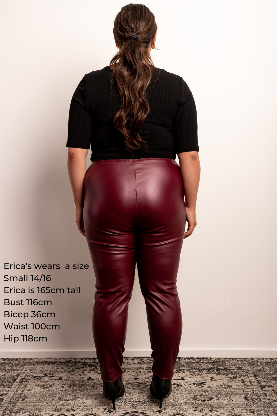 Crash Boom Bang Pull On Leather Look Pants - Bordeaux