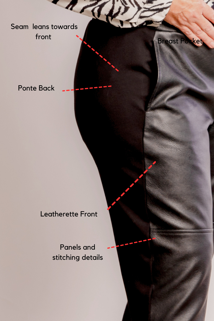 Edge Of Glory Leatherette Front Slouch Pant