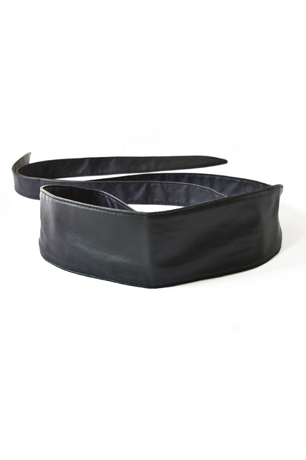 It's a Wrap Obi Belt - Black Vegan Leather