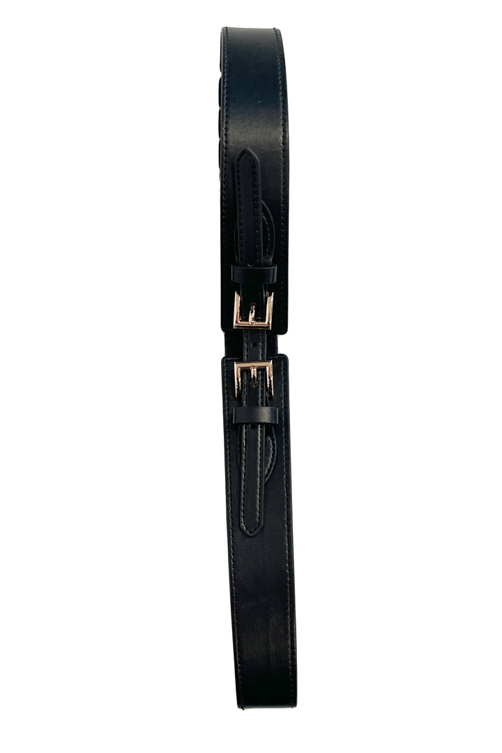 Elastic Heart Stretch Belt - Black