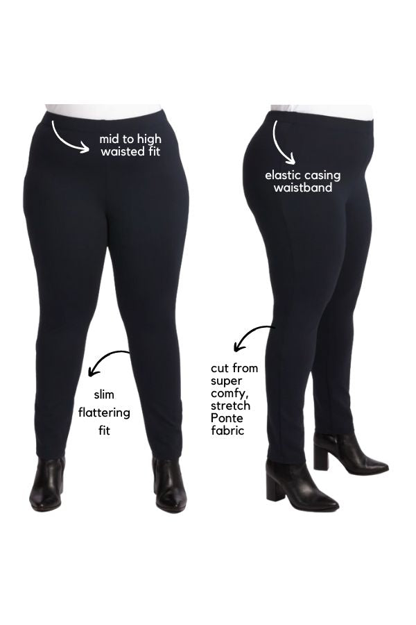 The Essential Ponte Legging - Navy