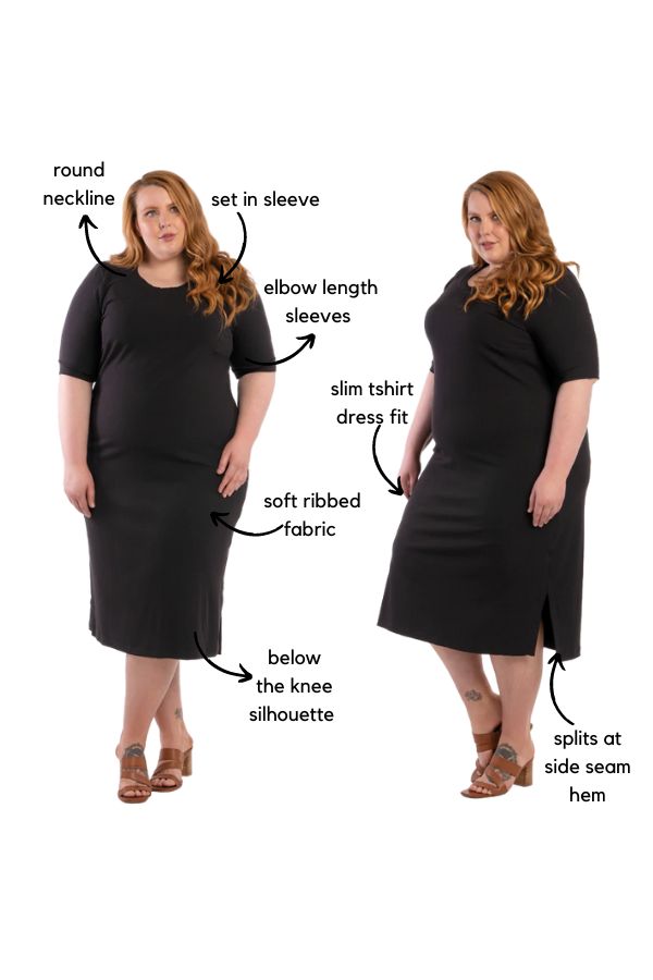 Good As Hell Rib Dress - Black - LAST ONE - M (18/20)
