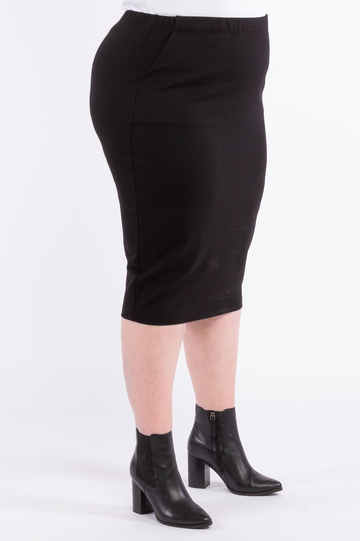 Good Vibrations Ponte Skirt - Black - STOCK AVAILABLE - SIZE XS (12/14)