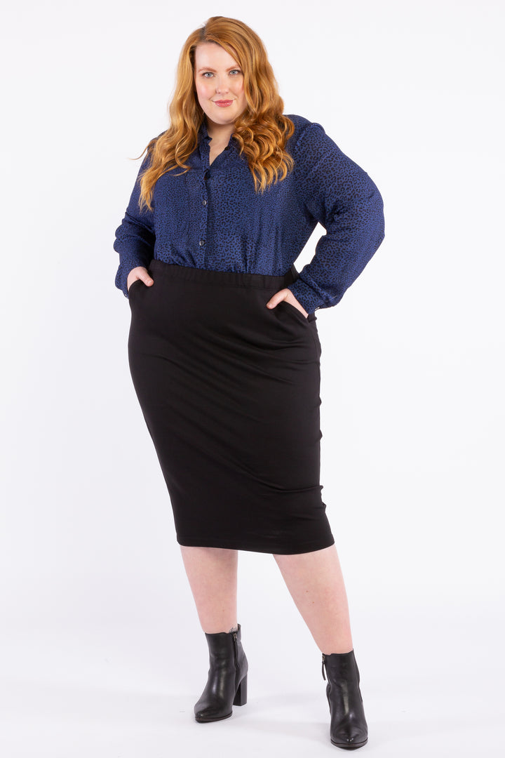 Good Vibrations Ponte Skirt - Black - STOCK AVAILABLE - SIZE XS (12/14)