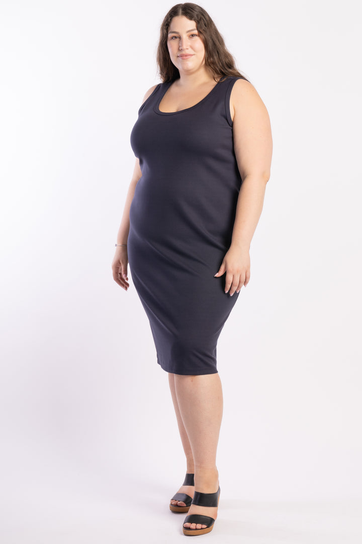 The Everyday Tank Dress - Navy)