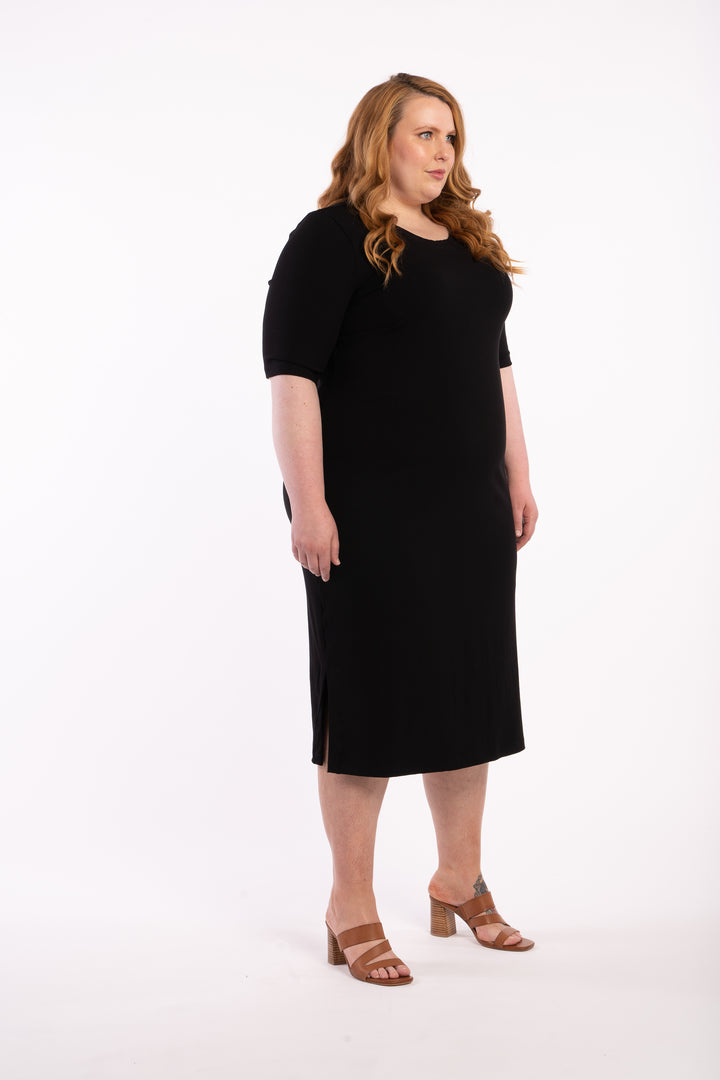 Good As Hell Rib Dress - Black - LAST ONE - M (18/20)