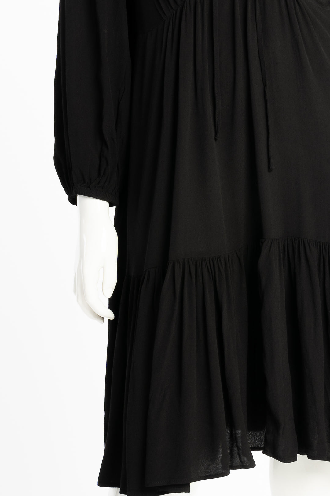Call On Me Ruffle Midi Dress - Black